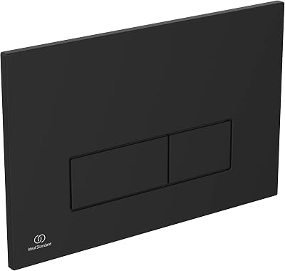 Ideal Standard Oleas Toilet Flush Plate Black Dual Flush Mechanical Actuation