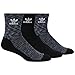 adidas Originals Men's Trefoil Space Dye Quarter Sock (3-Pair), Black/Grey/Onix/White Space Dye, Large, (Shoe Size 6-12)