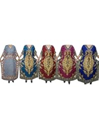 Mogul Wholesale 5 Pcs Lot Womens Maxi Caftan Beach Cover Up Kaftan Evening Dress