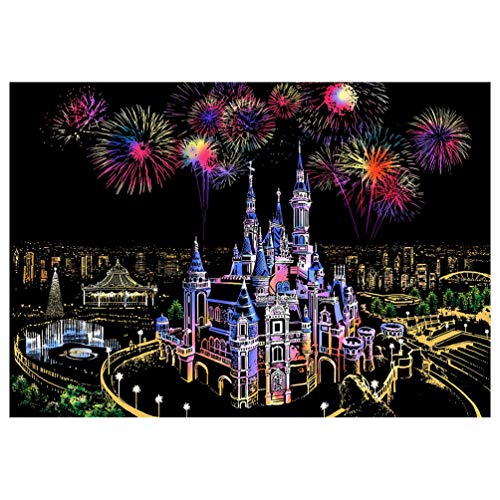 image for C-pop Scratch Art Paper DIY Night View Scratchboard for Adult and Kids
