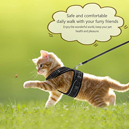 Angelpet Cat Harness and Leash Set for Walking Escape Proof,Kitten Harness,Super Soft Adjustable