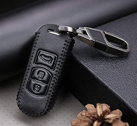 Amazon Ontto 全6種類 Mazda マツダ スマートキーケース キーホルダー キーカバー 高品質 ファッション 汚れ 傷防止 多色選べ 高品質 レザー製 3ボッタン 黒い糸 車 バイク 車 バイク