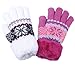 1/2Pairs Kids Boy Girl Warm Winter Gloves Mittens Fleece Lining Snowflake Design