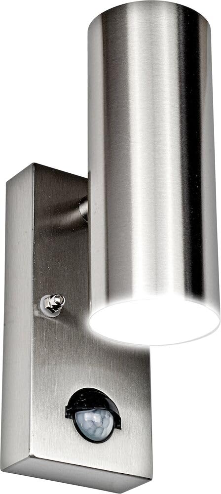 Luceco Stainless Steel Led Pir Wall Light Up or Down 500Lm 8W 3000K