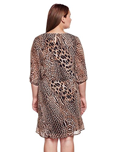 oxolloxo animal print plus size dress