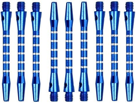 True Fire 10 Piece Re-Grooved Blue Medium Aluminum Dart Shafts
