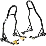 Venom Motorcycle Front+Rear Paddle Wheel Lift Stand