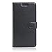 BLU R1 HD PU Leather Case, QIBOX Premium Kickstand Flip Cover with Card Slot for BLU R1 HD Phone (Black)