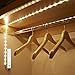 AMANEER LED Battery Operated Bed Light, Motion Sensor Flexible Led Strip Rope Light Kit Tape Stair Night Step Lighting for Bedroom Cabinet,Warm White 3000K