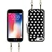 ZVE Case for Apple iPhone 8 Plus and iPhone 7 Plus, 5.5 inch, Wallet Case with Crossbody Chain Credit Card Holder Slot Zipper Purse Case for Apple iPhone 7 Plus and 8 Plus 5.5 inch - Polka Dots