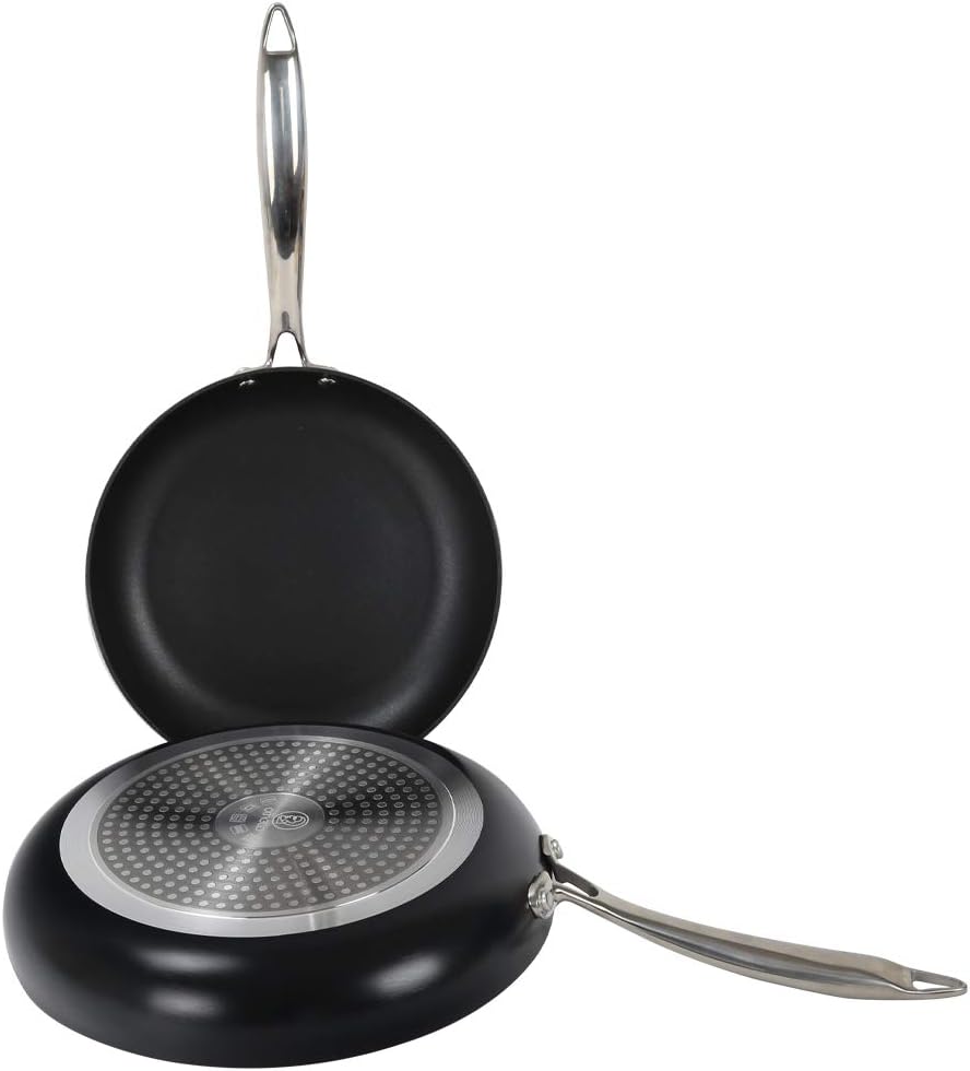 Othello 2-Piece Nonstick Frying Pans Set - 9.5 in. &11 in, Induction Fry Pans, Oven & Dishwasher Safe, PFOA Free: Kitchen & Dining