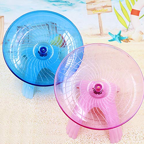 ink2055 Pet Hamster Flying Saucer Exercise Wheel Mouse Running Disc Toy Cage Accessories - Pink - Thumbnail 3