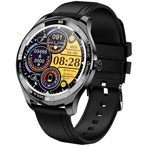 PHIPUDS Smartwatch,Reloj Inteligente con  Pulsómetro,Cronómetros,Calorías,Monitor de Sueño,Podómetro Pulsera  Actividad… - Shadow Blue