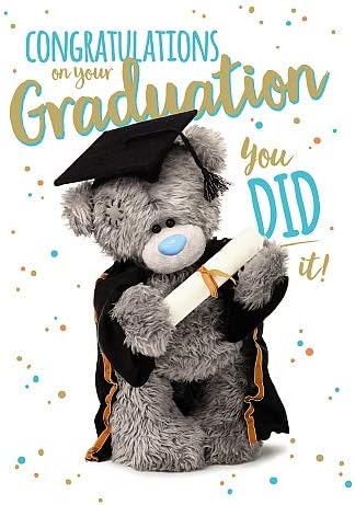 Me To You Tatty Teddy Biglietto Di Auguri Per Laurea Amazon It Cancelleria E Prodotti Per Ufficio