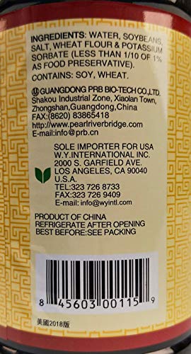 PEARL RIVER BRIDGE LIGHT SOY SAUCE, CHINESE SOY SAUCE FOR ALL PURPOSE SEASONING, FLAVORING, PERFECT CONDIMENT FOR CHINESE CUISINE, SUSHI, KOREAN DISHES, AND ASIAN STIR FRY, SUPERIOR, 33.8 FL. OZ，PLASTIC BOTTLES