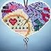 Love Stitching Beaded Counted Cross Stitch Charmed Ornaments Kit Mill Hill 2013 I Love MH163104