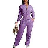 Nimsruc 2 Piece Outfits Velour Tracksuit For Women Zip Up Short Style Velvet Jogger Sweatsuit Matching Sets For Women