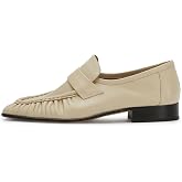 SUIARA Loafers for Women Flat Shoes Chunky Heel Penny Loafers Round Toe Slip on Comfortable Dressy Shoes Formal Work Flats