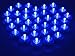 SAMYO Set of 36 Waterproof Wedding Submersible Battery LED Tea Lights Underwater Sub Lights- Wedding Centerpieces Party Decorate (Blue)