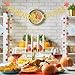Friendsgiving Gold Banner and Paper Garland Circle Dot Hanging Decorations for Thanksgiving Friends Party Accessories