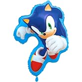 Sonic the Hedgedog-Shaped Giant Foil Balloon - (24") 1 Piece - Perfect Decorations for Birthdays and Themed Events