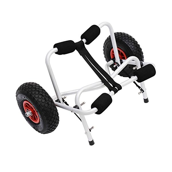 GHP Folding Paddle Board Wheels Kayak Boat Canoe Dolly Cart Carrier