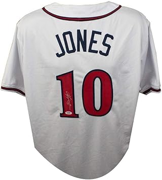 chipper jones autographed jersey