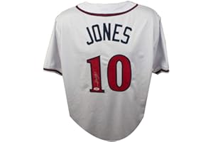 Chipper Jones Autographed Atlanta Braves Custom White Baseball Jersey - PSA/DNA COA