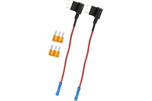 Hihaha 1 Set Universal 2pcs Car Fuse Tap Add a Circuit Adapter 12V with 2pcs 5A Micro3 ATL Blade Type Fuse Replacement Durabl