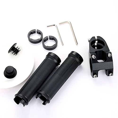 PGMJ Aluminum Alloy 31.8 Stem 45mm Bike Stem Mountain Bike Stem Short BMX Parts Road Bike, Bicycle, BMX, MTB, Fixie Gear, Cycling Short Handlebar Stem and 1 Pair Bike Handle Bar Grips (Black) - Thumbnail 6