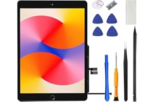 VDASO for iPad 7 7th / 8 8th Gen Screen Replacement Digitizer 2019/2020 10.2 Inch Touch Glass, for 7th or 8th Generation A2197 A2198 A2200, A2270 A2428 A2429 A2430 with Home Button, Repair Kit (Black)