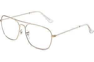 JM Aviator Blue Light Blocking Computer Glasses, Square Eye Protect Video Eyeglasses Anti Glare Men Women