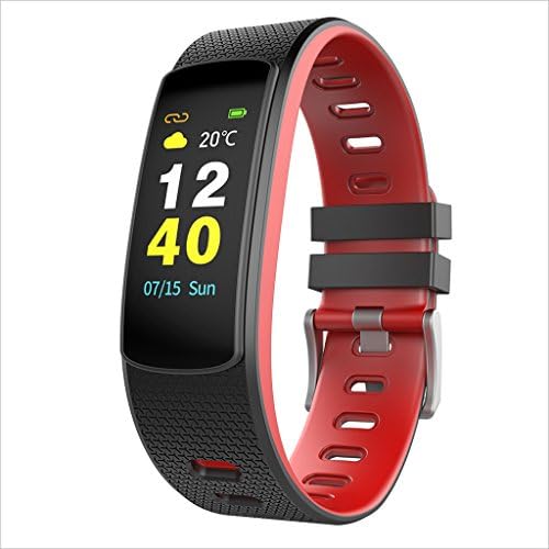 XHZNDZ Fitness Tracker, Heart Rate Monitor Bluetooth Activity Tracker Watch with Sleep Monitor, Step Counter, Calorie Counter, Waterproof Pedometer Watch for Kids Women and Men (Color : Red)