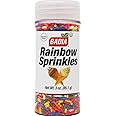 Badia Rainbow Sprinkles 3 oz – Colorful Topping for Ice Cream, Cakes, Cookies, Cupcakes & Desserts – Sweet Decoration for Baking