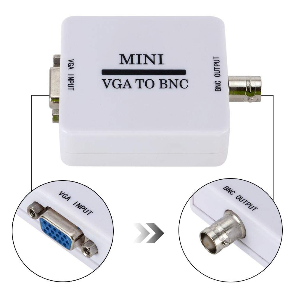 Caja De Conmutador Digital Womdee Convertidor De Vga A Bnc Adaptador De Video Hd Vga A Bnc Mini Convertidor De Audio 1080p Para Videoconferencia Home Theater Tv Conversion De Imagen De Computadora