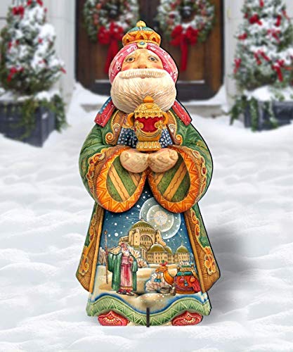 Christmas Outdoor Nativity Scene - Three Wise Men Decorations - King Gaspar - Wooden Free-Standing Christmas Yard Decorations by G.DeBrekht 8152651F