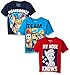 Nickelodeon Paw Patrol Toddler Boys' 3-Pack T-Shirt Shirts, Assorted Colors, 5T