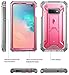 Poetic Galaxy S10e Rugged Case with Kickstand, Heavy Duty Military Grade Full Body Cover, with Built-in-Screen Protector, Revolution Series, for Samsung Galaxy S10e 5.8 Inch (2019), Pink