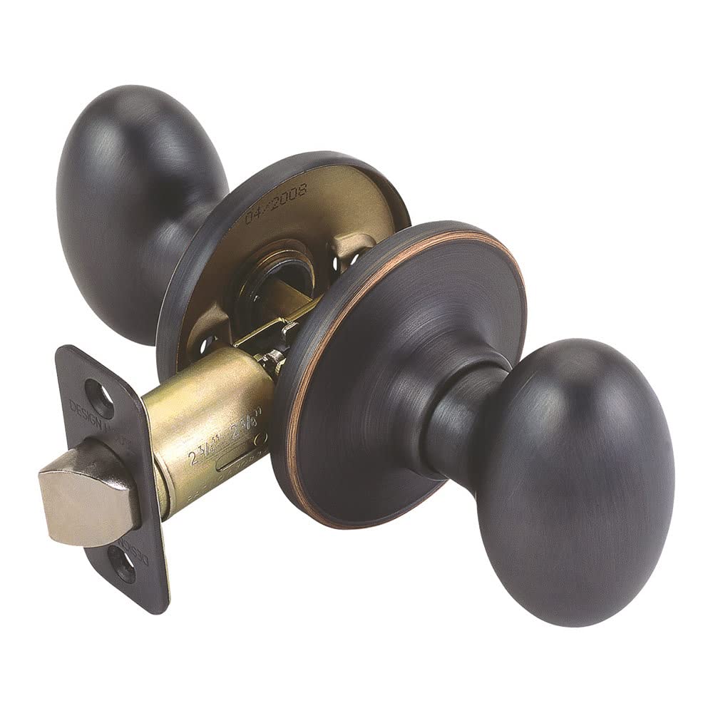 Design House 750570 Egg 2-Way Adjustable Passage Door Knob, Oil Rubbed Bronze