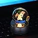 kaitnax 3D Crystal Ball LED Night Light Table Lamps Change Color Kids Bedroom Office Decor, Christmas Birthday Gifts for Child Boyfriend USB Powered