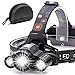 Cobiz Headlamp, Brightest High 6000 Lumen LED Work Headlight,18650 USB Rechargeable Waterproof Flashlight with Zoomable Work Light,Head Lights for Camping,Hiking,Outdoors