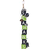 FOCO NFL Seattle Seahawks Wooden Tile Ornament – Officially Licensed Holiday Decoration
