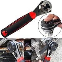 doublesmt Handheld Spanner Ratchet Wrench Multifunction Adjustable 6-22 Auto Repair Home