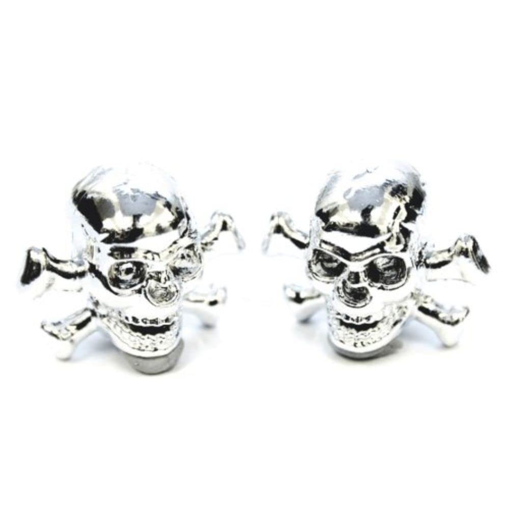 ETC Skull Valve Caps - Silver