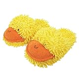 Aroma Home Aromahome Fuzzy Friends Yellow Ducky Duck Womens Adult Slippers
