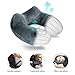 Inflatable Travel Pillow, Neck Pillow - Ergonomic, Patented & Best Adjustable Airplane, Auto, Bus, Train, Office Napping, Camping, Wheelchairs (Deep Blue-A) (Deep Blue-B)
