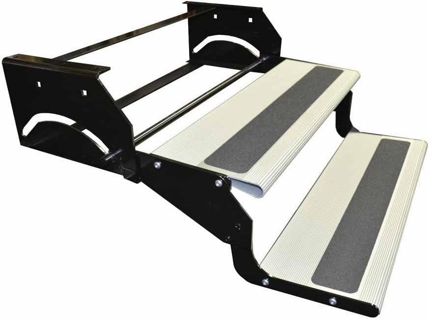 Manual RV Camper Cargo Trailer Single Step Non Skid Platform 20 Inch Wide