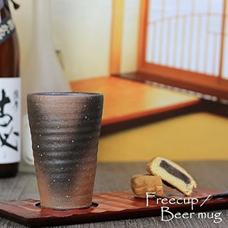 Amazon 信楽焼 フリーカップ コゲw903 08 しがらき焼 ビアカップ