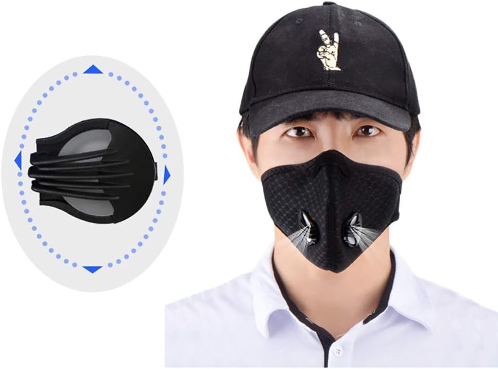 Protective Face Masks, Outdoor Anti-dust Washable, Reusable Masks Mouth-Muffle Windproof for Bicycle Skiing Cycling Camping Travel Black