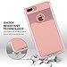 For iPhone 7 Plus Armor Case Moonmini Shockproof Anti Slip Ultra Slim Light Weight Back Cover TPU + PC Dual Layer Hybrid Protective Case (Rose Gold + Pink)